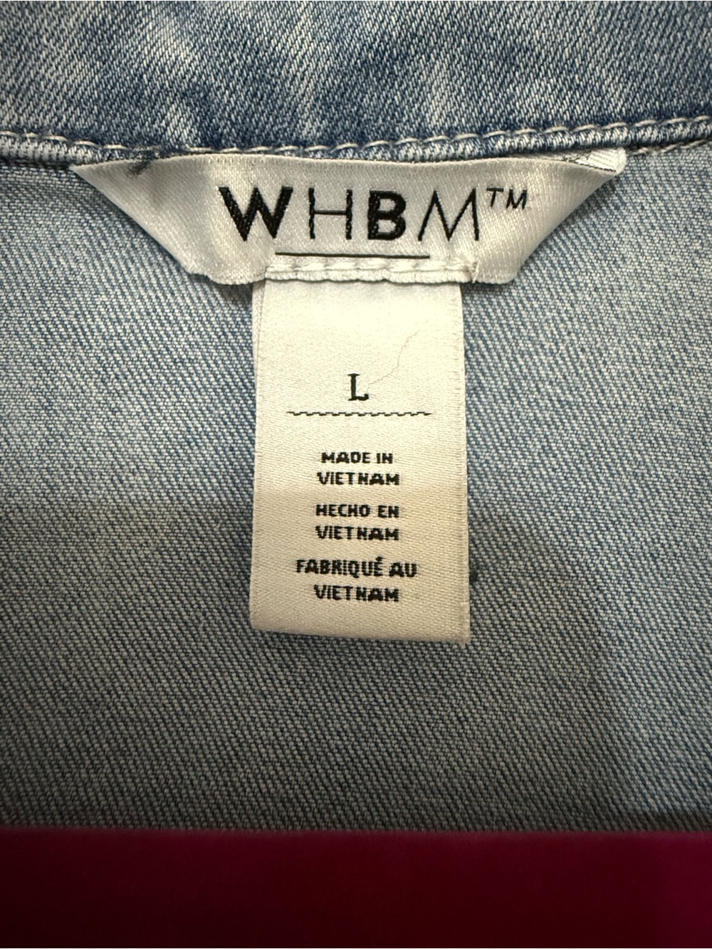 White House Black Market Denim Jacket Large - Picture 4 of 5